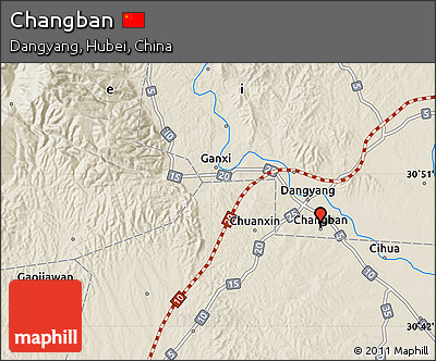 Shaded Relief Map of Changban