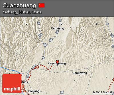 Shaded Relief Map of Guanzhuang