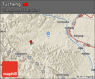 Shaded Relief Map of Tucheng