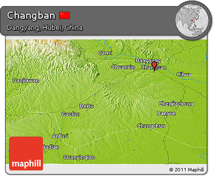Physical Panoramic Map of Changban
