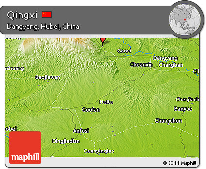Physical Panoramic Map of Qingxi