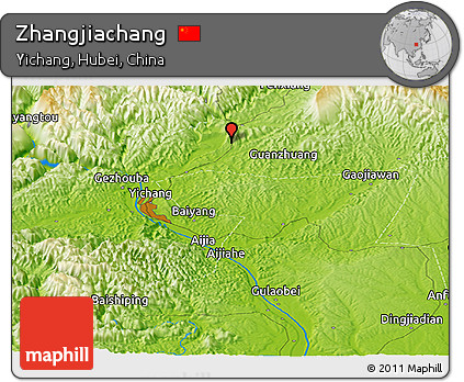 Physical Panoramic Map of Zhangjiachang