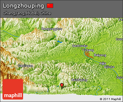 Physical Panoramic Map of Longzhouping
