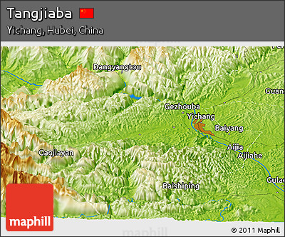 Physical Panoramic Map of Tangjiaba