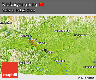 Physical Panoramic Map of Xiabaiyangping