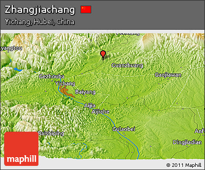 Physical Panoramic Map of Zhangjiachang