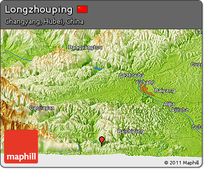 Physical Panoramic Map of Longzhouping