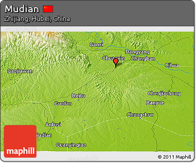 Physical Panoramic Map of Mudian