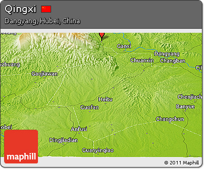 Physical Panoramic Map of Qingxi