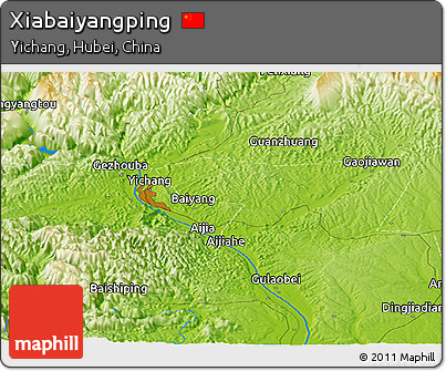 Physical Panoramic Map of Xiabaiyangping