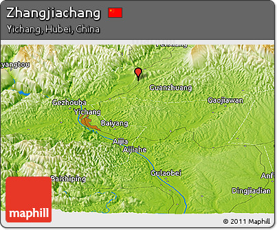 Physical Panoramic Map of Zhangjiachang