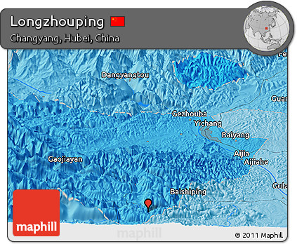 Political Panoramic Map of Longzhouping