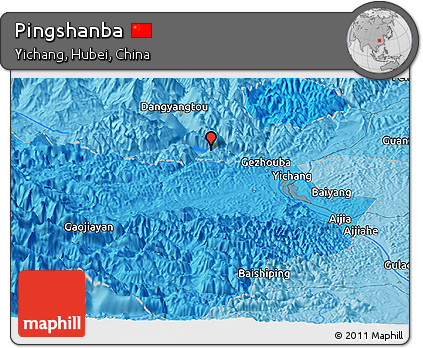 Political Panoramic Map of Pingshanba