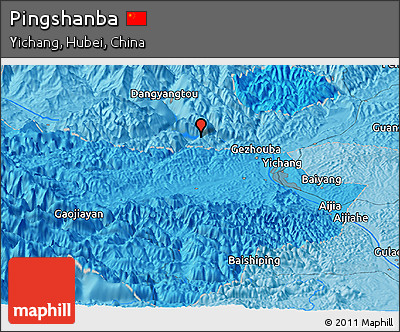 Political Panoramic Map of Pingshanba
