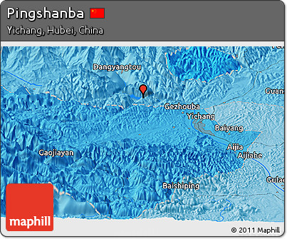 Political Panoramic Map of Pingshanba
