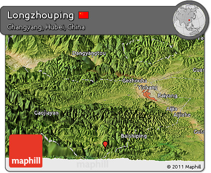 Satellite Panoramic Map of Longzhouping