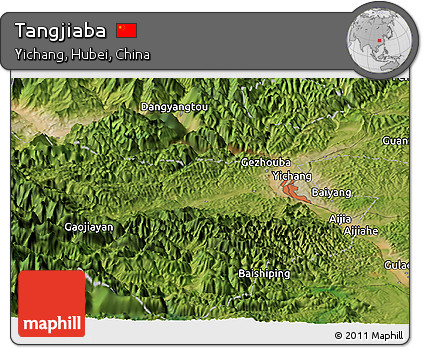 Satellite Panoramic Map of Tangjiaba