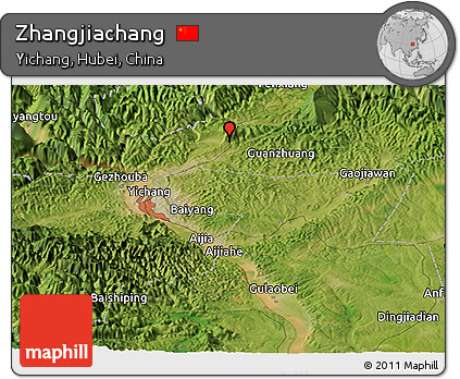 Satellite Panoramic Map of Zhangjiachang