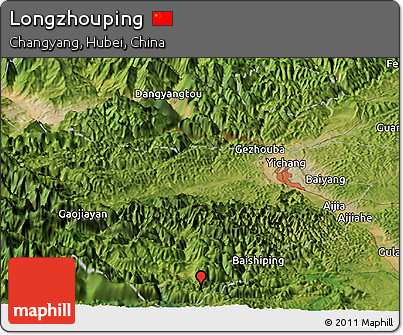 Satellite Panoramic Map of Longzhouping