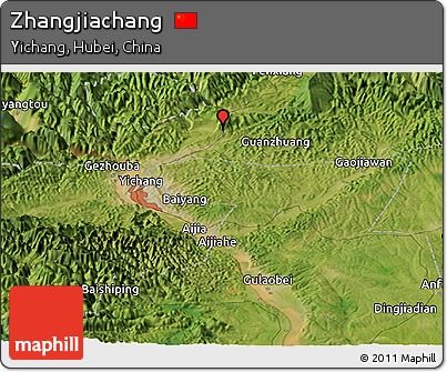 Satellite Panoramic Map of Zhangjiachang