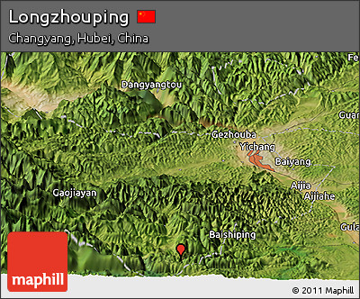 Satellite Panoramic Map of Longzhouping
