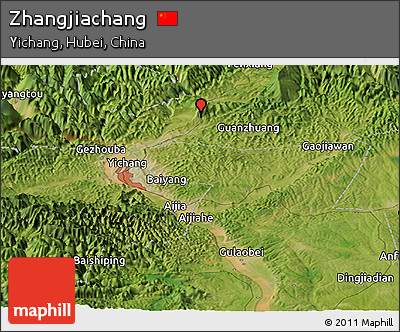 Satellite Panoramic Map of Zhangjiachang