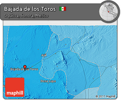 Political 3D Map of Bajada De Los Toros