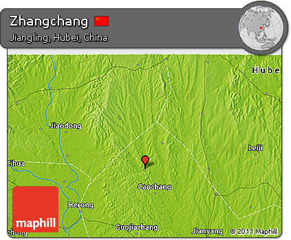 Physical 3D Map of Zhangchang