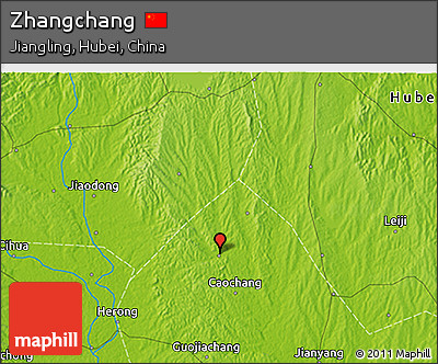 Physical 3D Map of Zhangchang