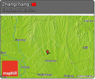 Physical 3D Map of Zhangchang