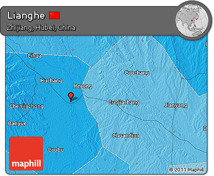 Political 3D Map of Lianghe