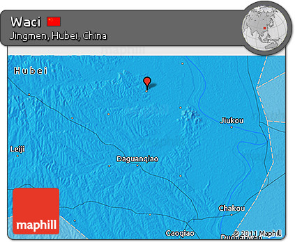 Political 3D Map of Waci