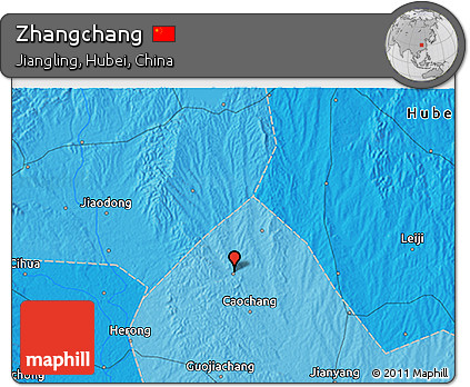 Political 3D Map of Zhangchang