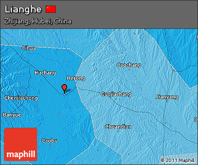 Political 3D Map of Lianghe