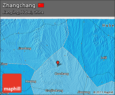 Political 3D Map of Zhangchang
