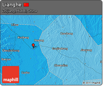 Political 3D Map of Lianghe