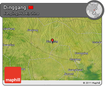 Satellite 3D Map of Dinggang