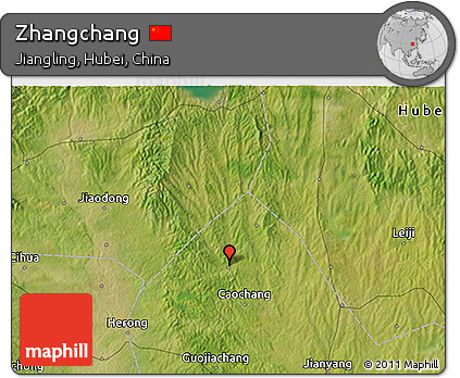 Satellite 3D Map of Zhangchang