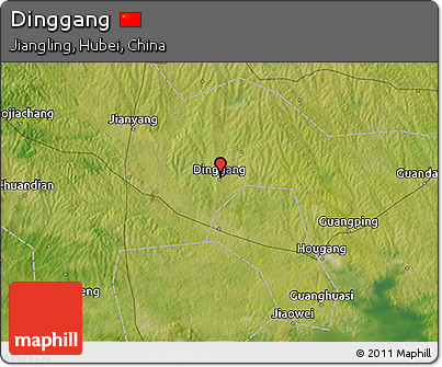 Satellite 3D Map of Dinggang