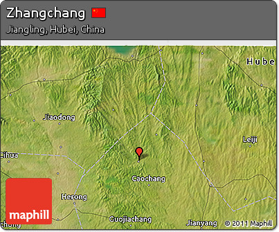 Satellite 3D Map of Zhangchang
