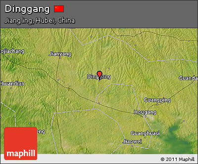 Satellite 3D Map of Dinggang
