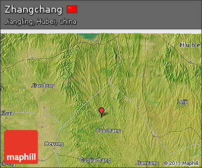 Satellite 3D Map of Zhangchang