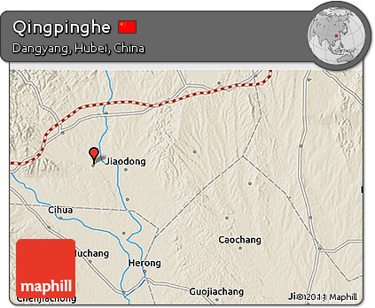 Shaded Relief 3D Map of Qingpinghe