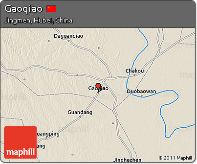 Shaded Relief 3D Map of Gaoqiao