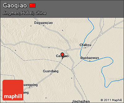Shaded Relief 3D Map of Gaoqiao