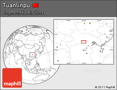 Blank Location Map of Tuanlinpu