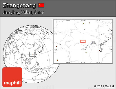 Blank Location Map of Zhangchang