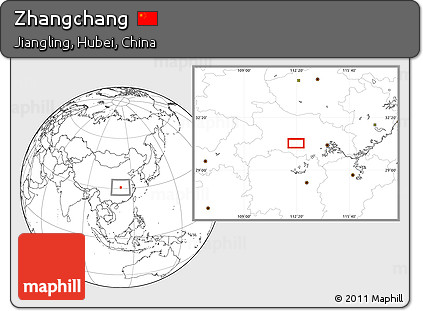 Blank Location Map of Zhangchang