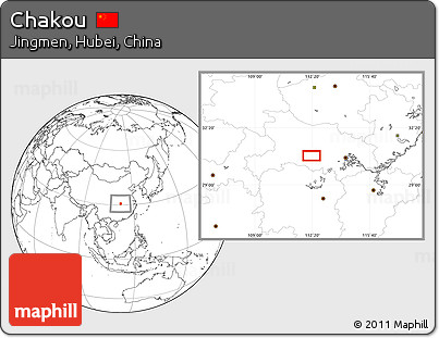Blank Location Map of Chakou