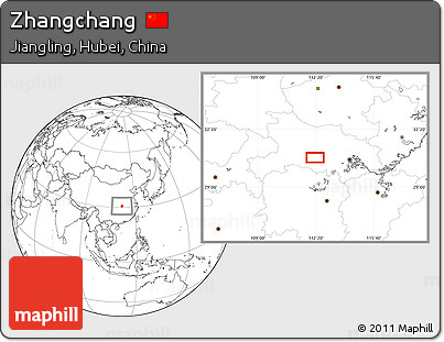 Blank Location Map of Zhangchang